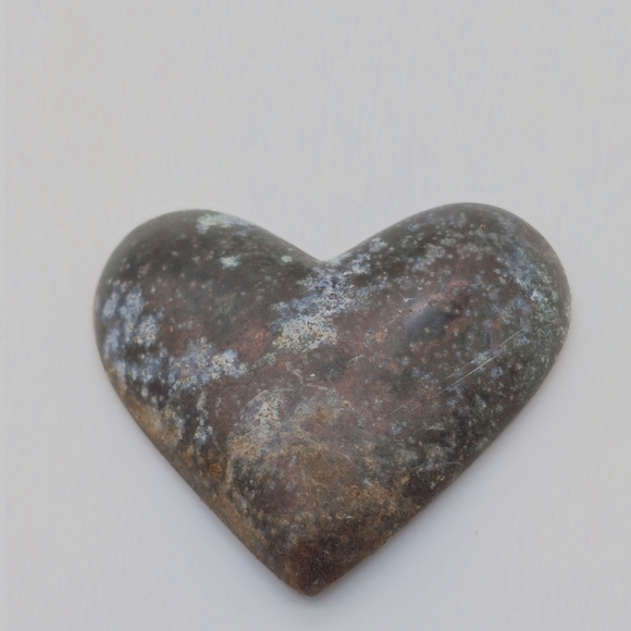 Heart-Shaped Metal Art Piece Heavy Patina - Picture 2 of 6